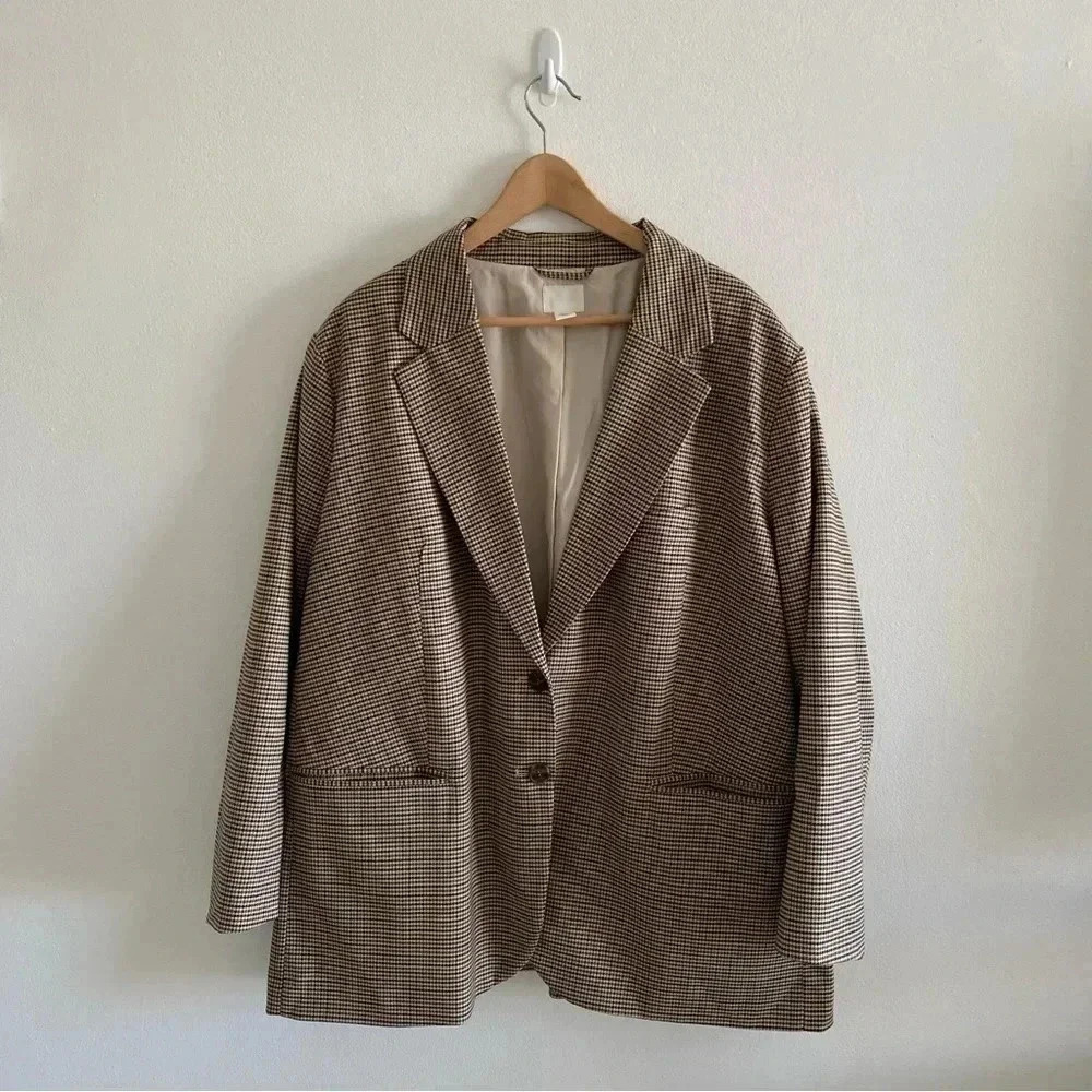 H&M‎  Blazer houndstooth Sz 3 XL